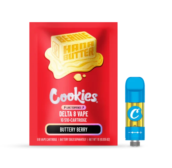Berniehana Butter | Delta 8 1g 510 Vape Cartridge w/ Live Terpenes
